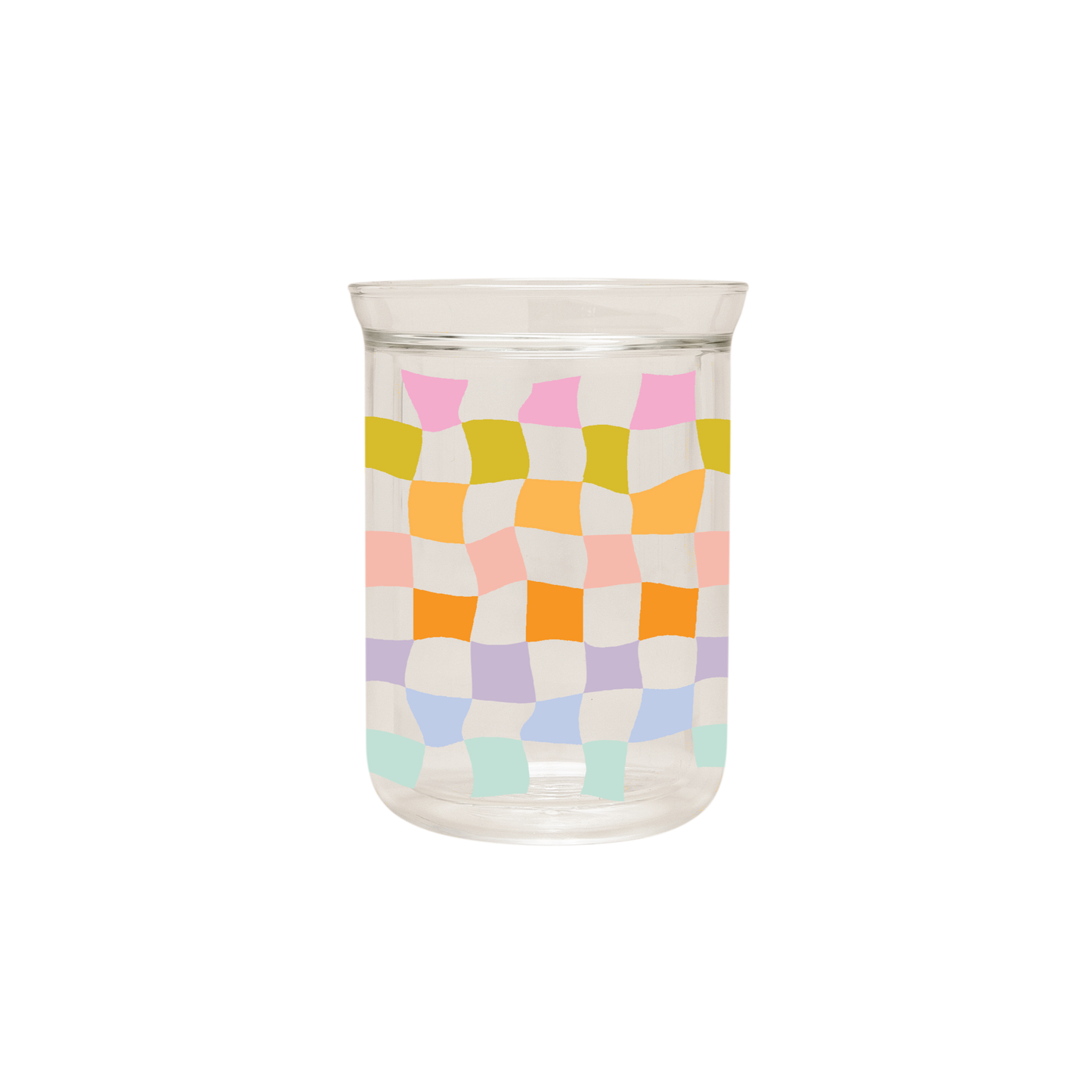 Checker Glass Tumbler