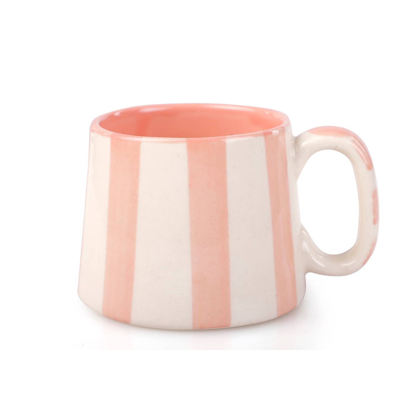 Pink Stripe Ceramic Mug