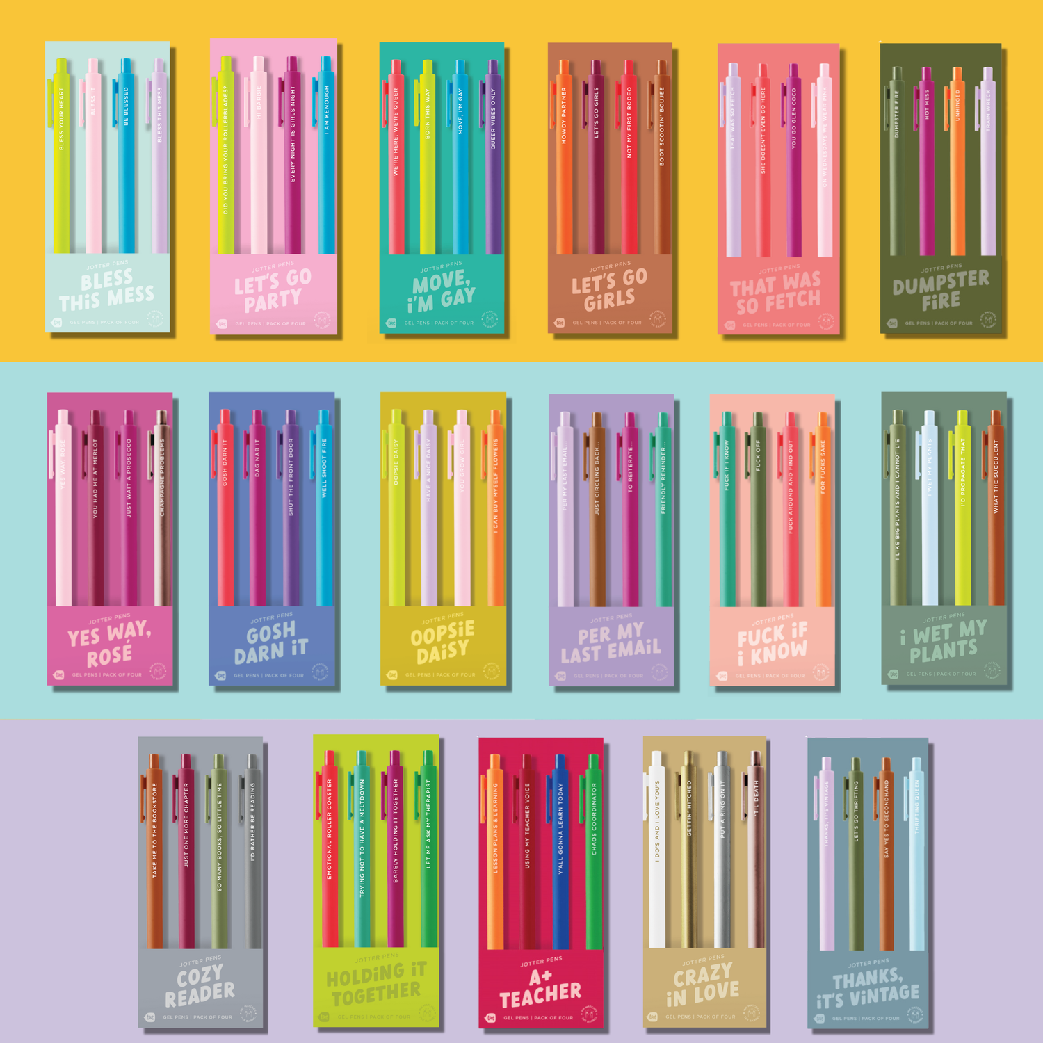 Gel ink pens for teachers